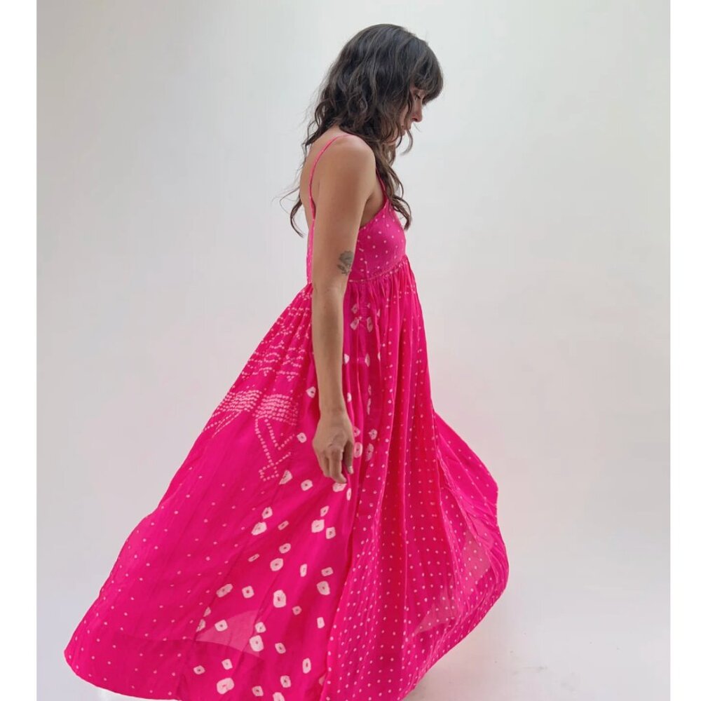 INJIRI pink silk dress